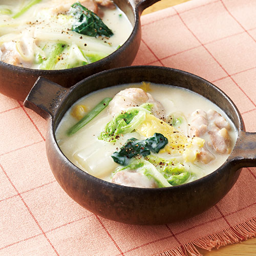 白菜と鶏肉の白みそクリーム煮