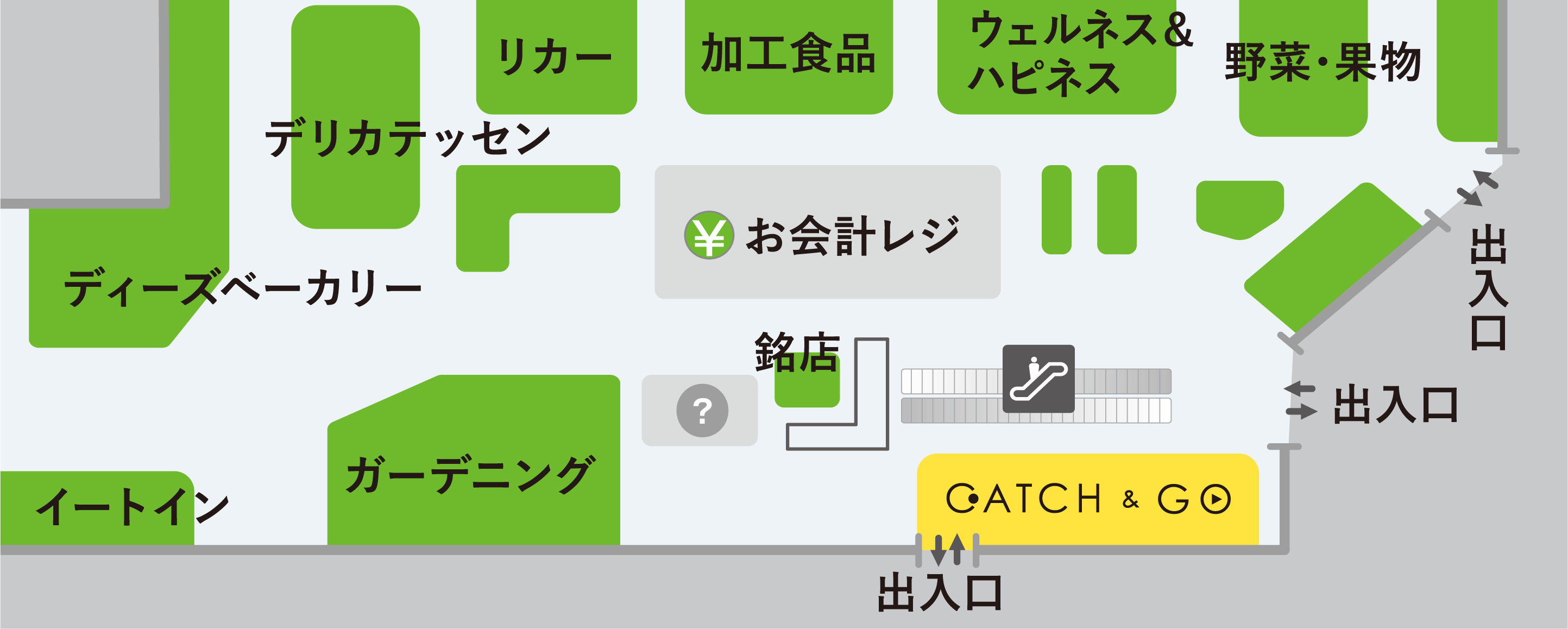 イオンフードスタイル横浜西口店 CATCH&GOがあるフロアーの地図
