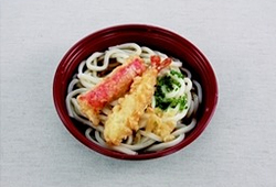 年明けうどん（海老天、カニカマ天）３５８円