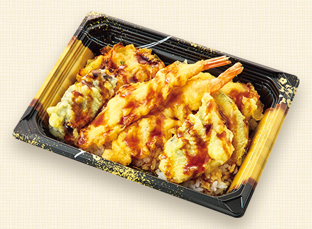 鰆とダブル海老天重