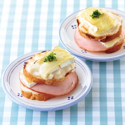 フランスパンでクロックムッシュ風