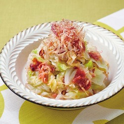 キャベツの梅しょうが和え
