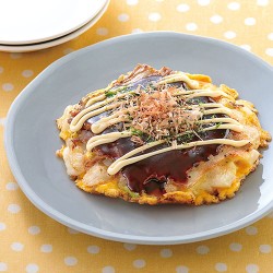 餅でお好み焼き風