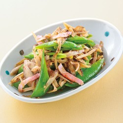 スナップえんどうとごぼうのきんぴら