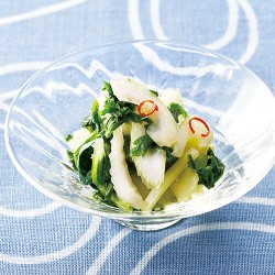 セロリの昆布茶漬け