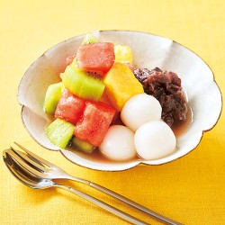 夏のフルーツ白玉