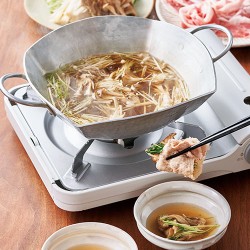 水菜ときのこのつゆしゃぶ