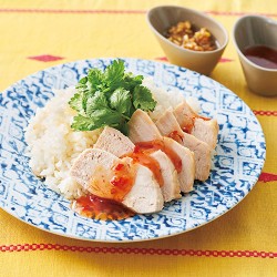 炊飯器でシンガポール風チキンライス