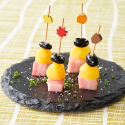 栗と黒豆のピンチョス