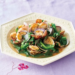 あさりとニラの中華蒸し