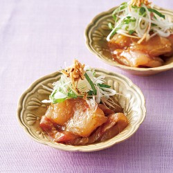 鯛と薬味のオイル和え
