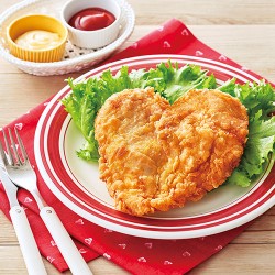 大きなハートのフライドチキン