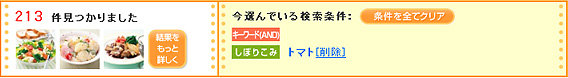 検索状況の表示