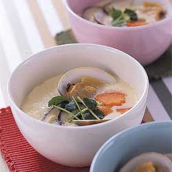 はまぐりと卵の蒸し物