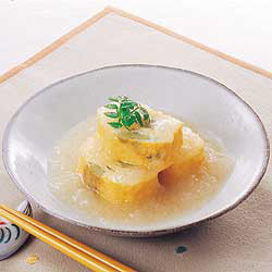 そら豆入り卵焼き、みぞれあん