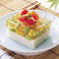 そうめんのゼリー寄せ