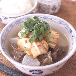 キムチ入り牛肉スープ