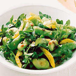 緑の豆野菜とクレソンのサラダ おすすめレシピ ダイエー ごはんがおいしくなるスーパー 緑の豆野菜とクレソンのサラダ おすすめレシピ ダイエー ごはんがおいしくなるスーパー