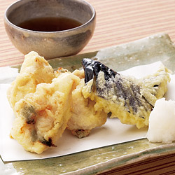 鶏の梅しそ風味の天ぷら