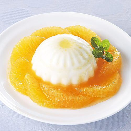ミルキーヨーグルトプリン いよかんソース