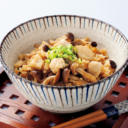 鶏としめじのしょうがご飯