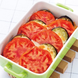 トマトとなすのチーズ焼き