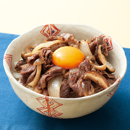 お月見 牛めし