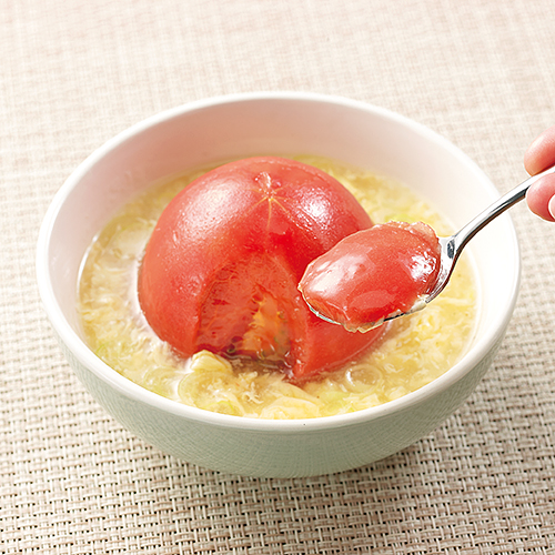 丸ごとトマトの中華スープ