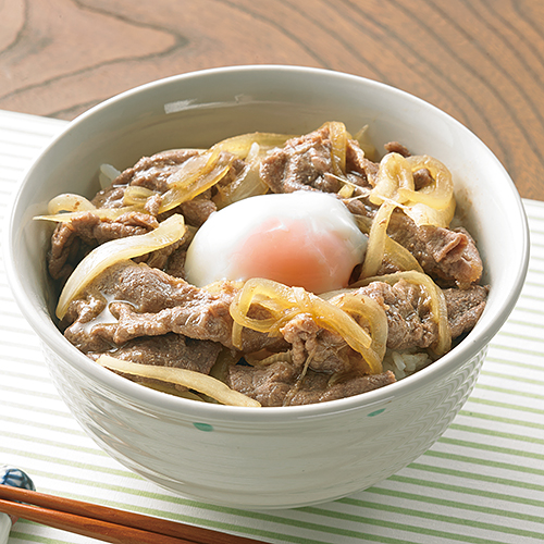 朝食牛丼