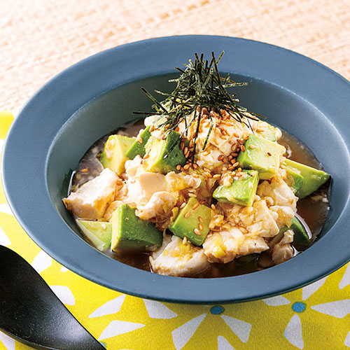 豆腐とアボカドの柚子こしょう風味