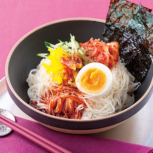 そうめんでピビン麺