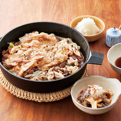 たっぷりきのこと豚肉の蒸ししゃぶ
