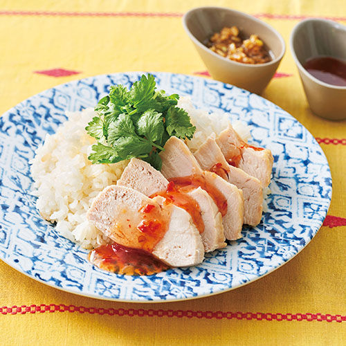炊飯器でシンガポール風チキンライス