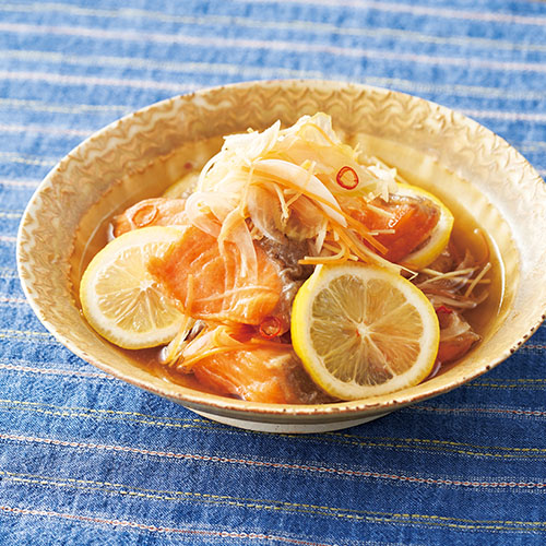 香味野菜で南蛮漬け