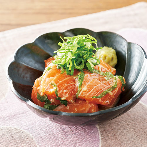 サーモンの塩麹和え