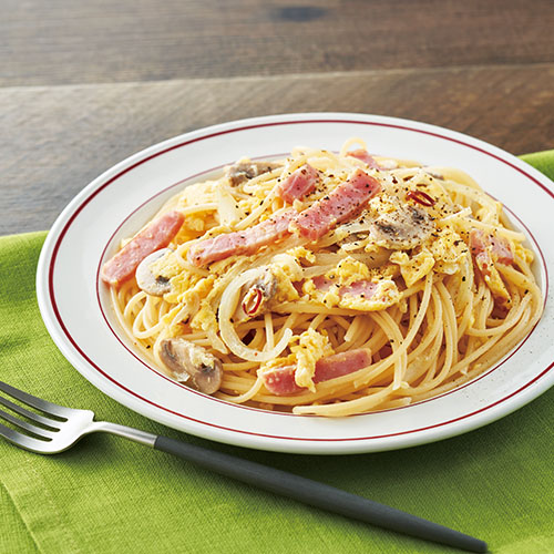 塩麹風味の炒り卵スパ