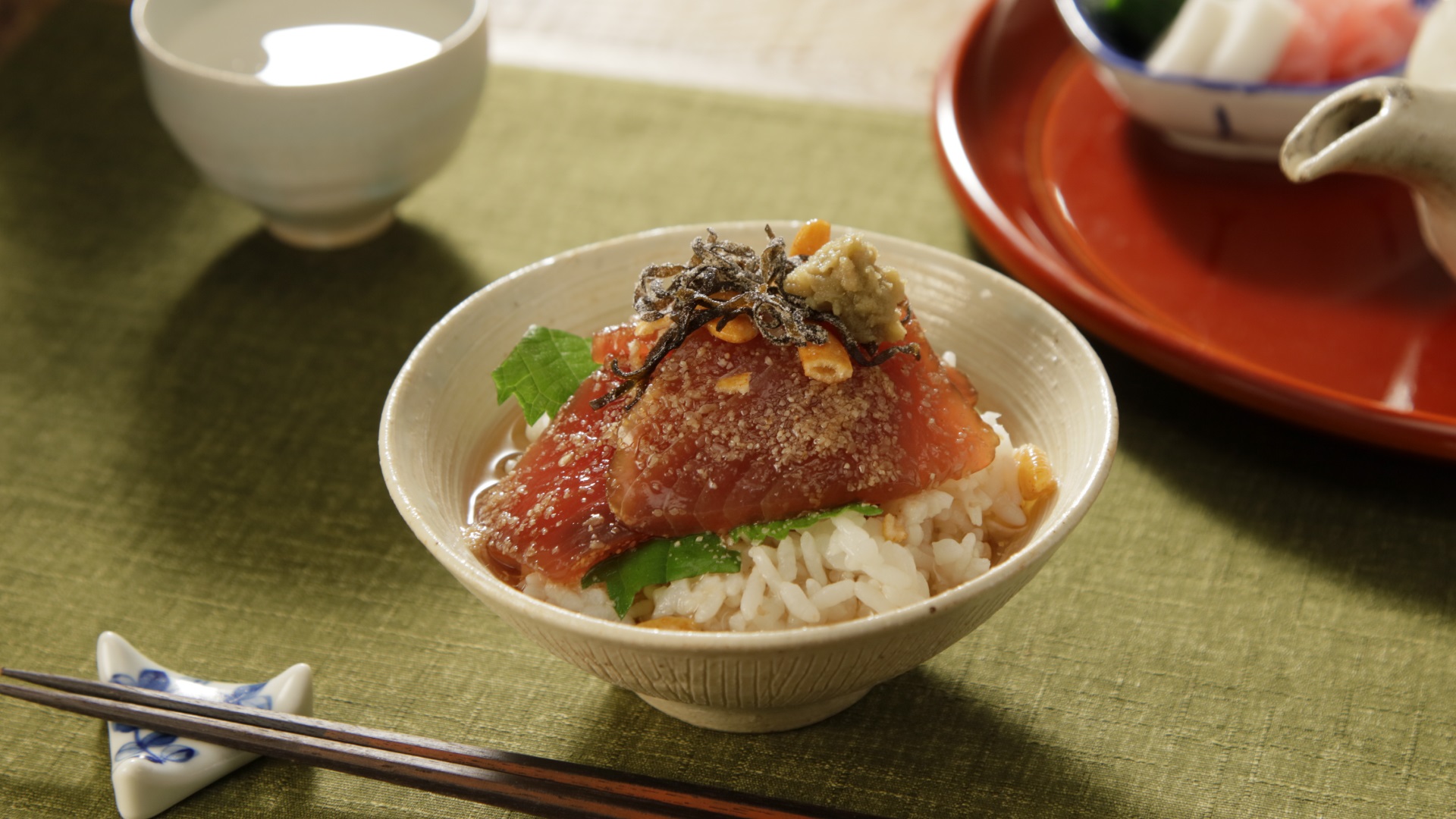 包丁いらず！ごまとほうじ茶香るまぐろ茶漬け