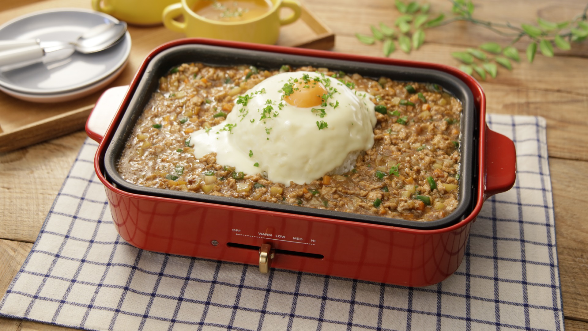 ホットプレートでとろ～りチーズカレー