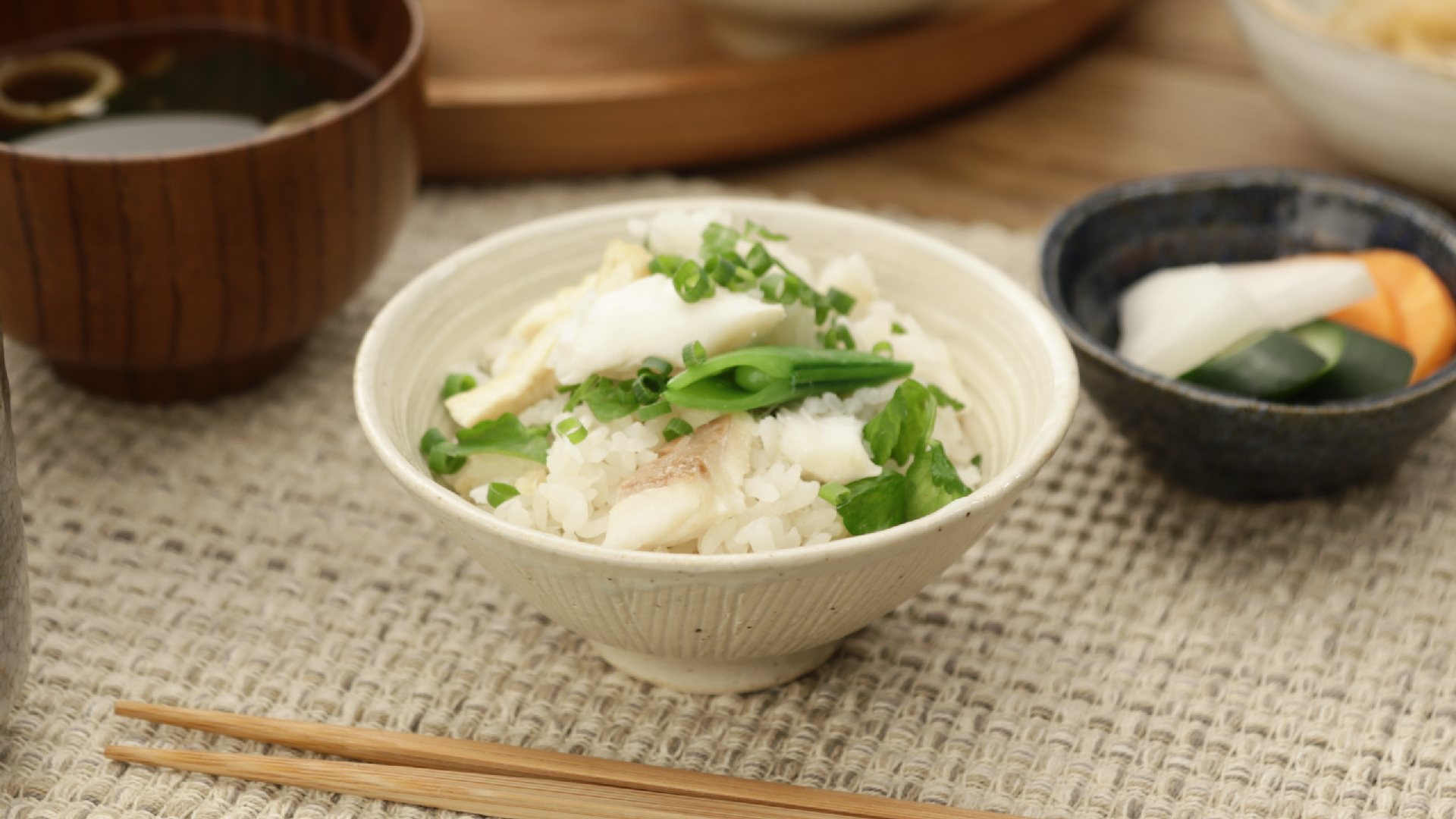 春野菜と鯛の炊き込みご飯