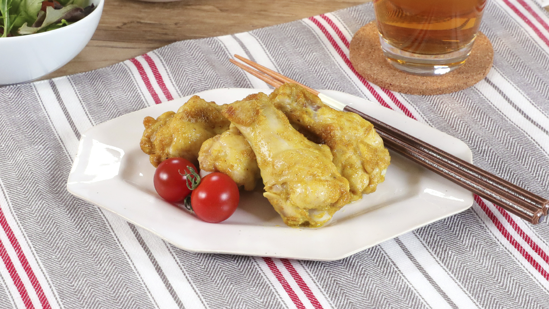 調味料3つで！手羽元のカレーマヨ焼き