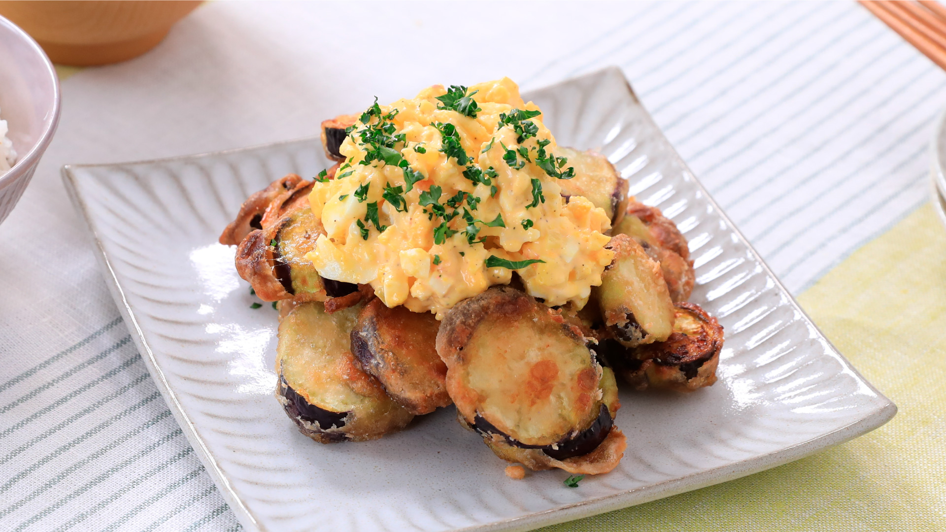ご飯がススム！なすのタルタルソース