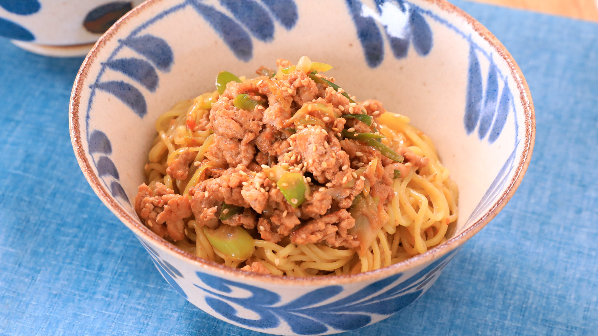 ごまたっぷり！ねぎ味噌肉そば