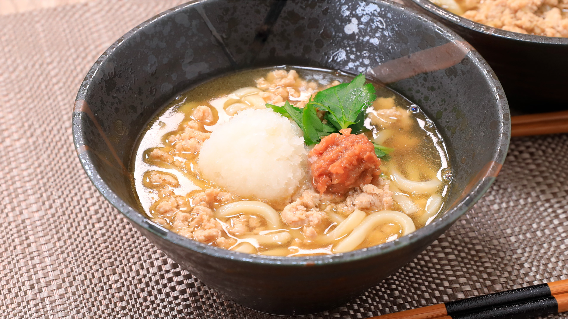 大根おろしでさっぱり！鶏そぼろあんかけうどん