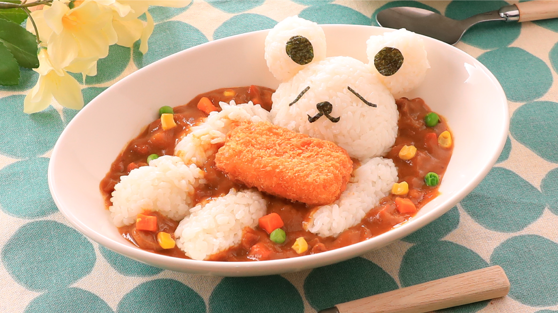 子供が喜ぶ！くまさんデコカレー