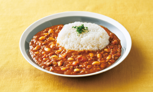 大豆とトマトのキーマカレー
