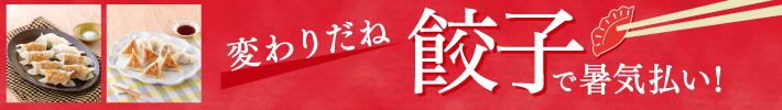 変わりだね餃子で暑気払い!