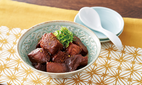 こんにゃくと厚揚げの土手煮風