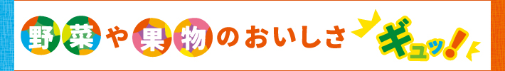 野菜や果物のおいしさギュッ!