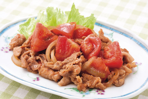 トマトのしょうが焼き