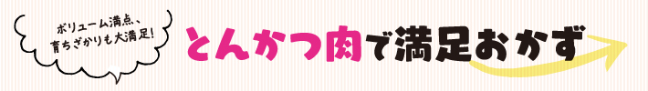 とんかつ肉で満足おかず